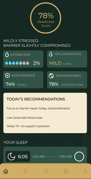 Feedback screen